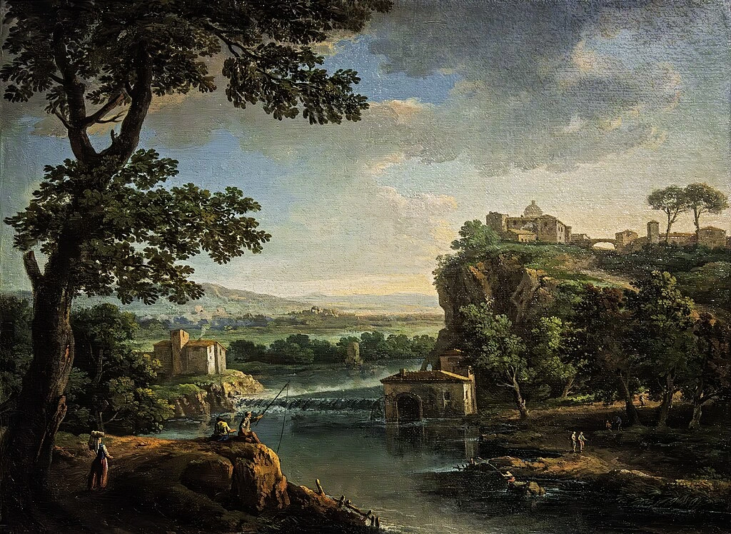 Paesaggio fluviale con pescatori - Musei civici di Treviso